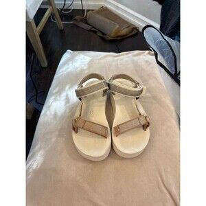 Beige sparkly teva sandals